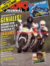 MOTO JOURNAL  744 Essai SUZUKI GSX-R 750 DR 250 YAMAHA 750 FZ YZR HONDA VFR 1986