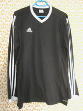 Maillot Adidas 2015 Noir et blanc Jersey Football Manche Longue vintage - L