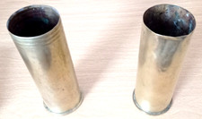 2 étuis d'obus allemands calibre 77 mm - 1ère guerre mondiale