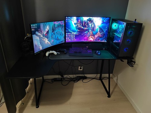 Bureau gaming noir idéal - en,