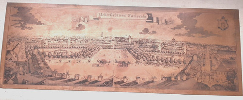 Plaque cuivre gravée - , palais