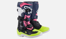 Alpinestars Youth Tech 3S Boots Black/Blue/Pink/White/Yellow US 4 (3411-0591)