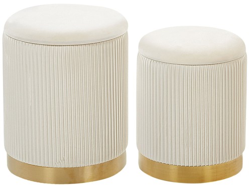 Beliani set 2 poufs - de,