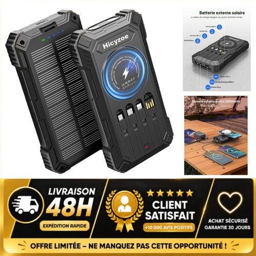 Batterie externe solaire - externe,