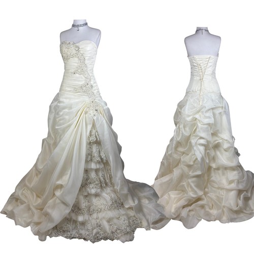 Robe mariée ivoire vintage - robe,