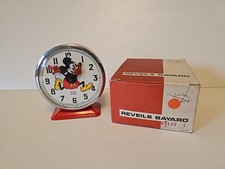 Disney Mickey Mouse Alarm Clock Animated By Reveils Bayard France 1970 BOXED 