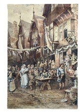 Peinture Ancienne Aquarelle