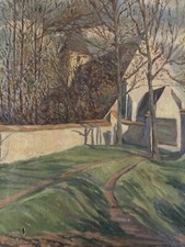 Belle Peinture 1940 Paysage