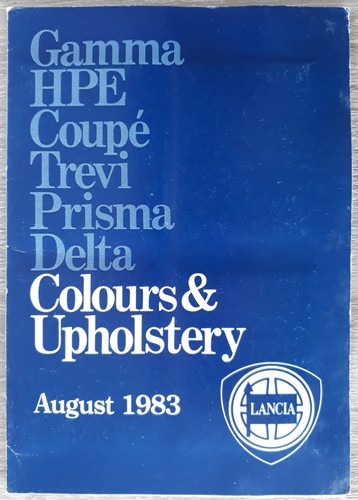 Lancia range colour trim - colour, &