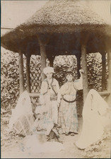 France, Européens en costumes orientaux, ca.1895, Vintage citrate print vintage 