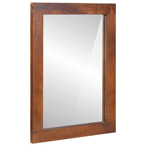 Miroir rectangulaire marron - marron, et