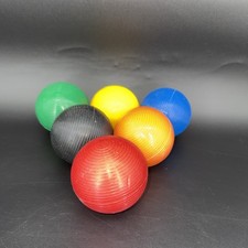 Great set of 6 Franklin plastic-coated croquet balls from professional