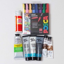 POSCA PC-3M Set of 8 Paint Pen Markers Mixed Colours (Standard / Pastel)