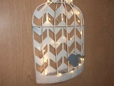 Lighted Bird Cage Wall Hanging