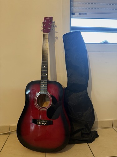 Guitare acoustique alba - acoustique, rouge