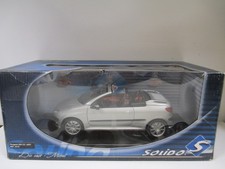 RARE PEUGEOT 206 CC Coupé Cabriolet Gris Silver Grey 2001 SOLIDO 8141 au 1/18