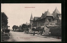 Old postcard Villiers-sur-Marne, Garage de Villiers route de Mainon à la Forche 1907 