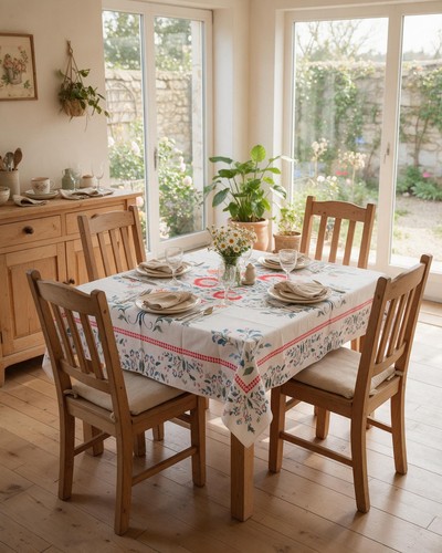 Nappe carré anti tache tissu