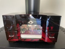 Boite a bijoux musicale ancienne style asiatique chinoise Bois laqué vernis