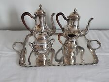 OLD ENGLISH Style Silver Metal Tea Coffee Set