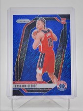 KYSHAWN GEORGE 2024-25 PRIZM ROOKIE BLUE SHIMMER FOTL WIZARDS RC /35 Q5549