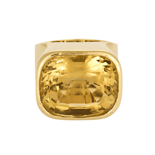 Bague cocktail jaune et - bague,
