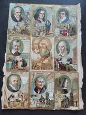 Chromos anciennes collees sur