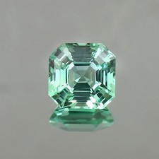 10x10MM Flawless Ceylon Green Sapphire Loose Ascher Cut Quality Loupe Gemstone
