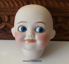 Tête poupée GOOGLIE AM323 porcelaine Fait main-REPRODUCTION FRANCE POUPEES