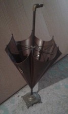 Stunning Bronze/Brass Copper Umbrella Stand, Greyhound Stand and Head