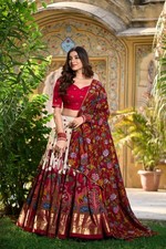 Lehenga De Fête SEMI COUSU Choli Indien Mariage Bollywood Ethnique Lehenga