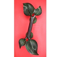 Leaf Shape Vintage Style Handcrafted Brass Door Pull Handle Home Office Decor