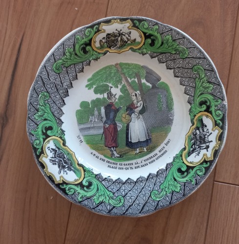 Assiette faience creil - faience,