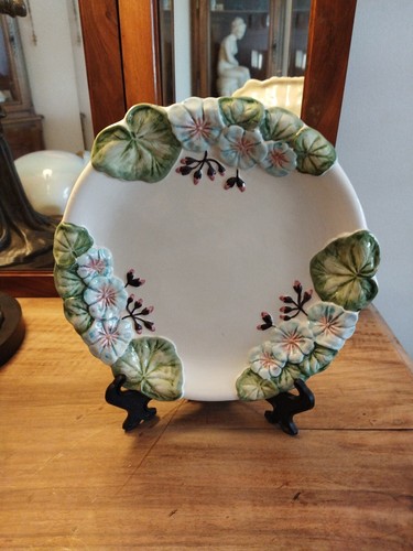 Ancienne assiette barbotine - ancienne, en