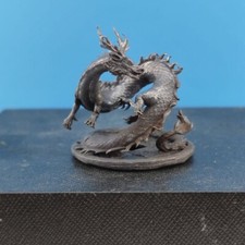 Black Brass Bronze Loong Dragon Statue Figurine Ornaments HUI0015