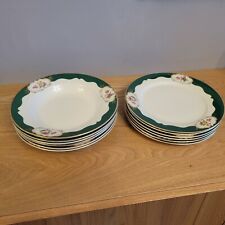 Digoin Sarreguemines Opaque Porcelain Champagne Model 12 Plates 