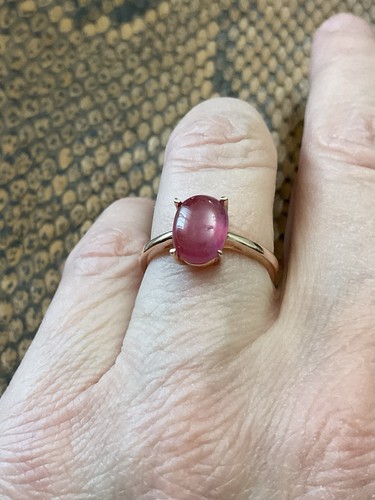 Naturel rubis vermeil rose - or,