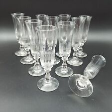 11 19th Century Blown Glass Champagne Flutes