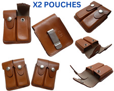 FN Munitions Sachets Cuir U.S F9 Gp Revue Pince / Ceinture Twin Mag Supports X2