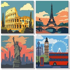 4 Pièces Peinture Numero