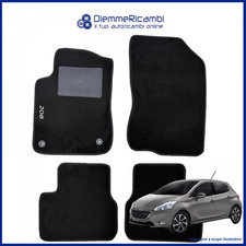 Série 4 Tapis - de Sol Moquette Noirs Pour Peugeot 208 à Partir 2012 Au 2019