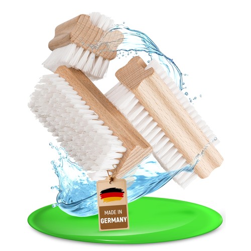 Brosse ongles main - brosse, bois
