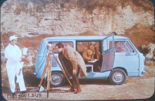 Car card fiat 600 surveyor - car,