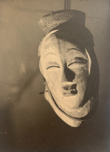 Old photograph african mask - photograph,