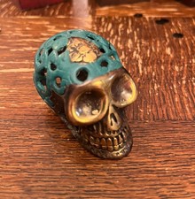 crâne rétro en laiton