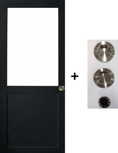 Porte coulissante atelier noir - porte,
