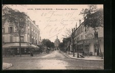 Old postcard Parc-St.-Maur, Avenue de la Mairie 