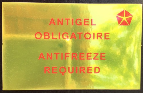 Autocollant réservoir liquide - réservoir,