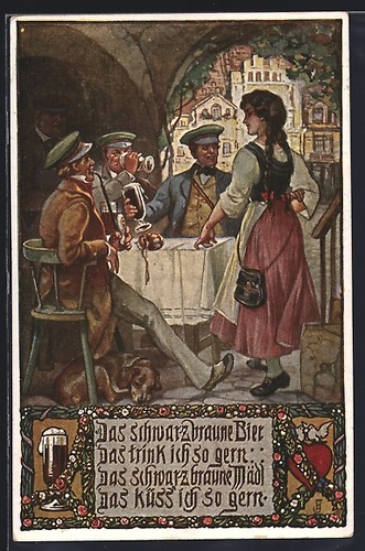 Bière brune noire - la,