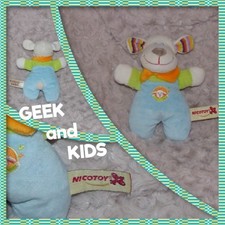 Doudou Pouet Mouton en pyjama bleu Nicotoy - Ref C35